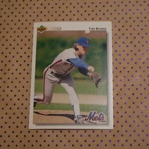MLB Mets Trading Card with Blue and Gray
